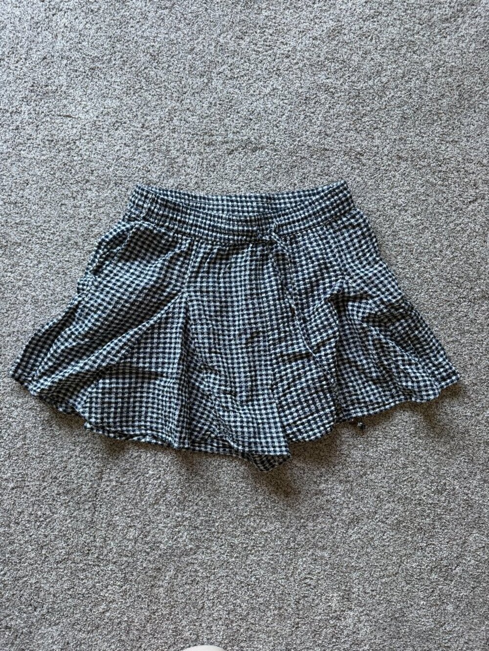 Zara Gingham Check Skort with Ruffles